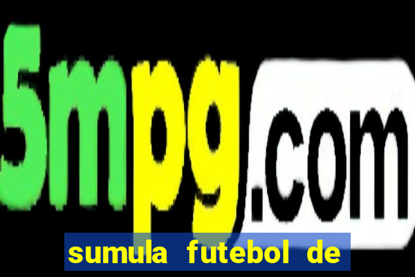 sumula futebol de campo word